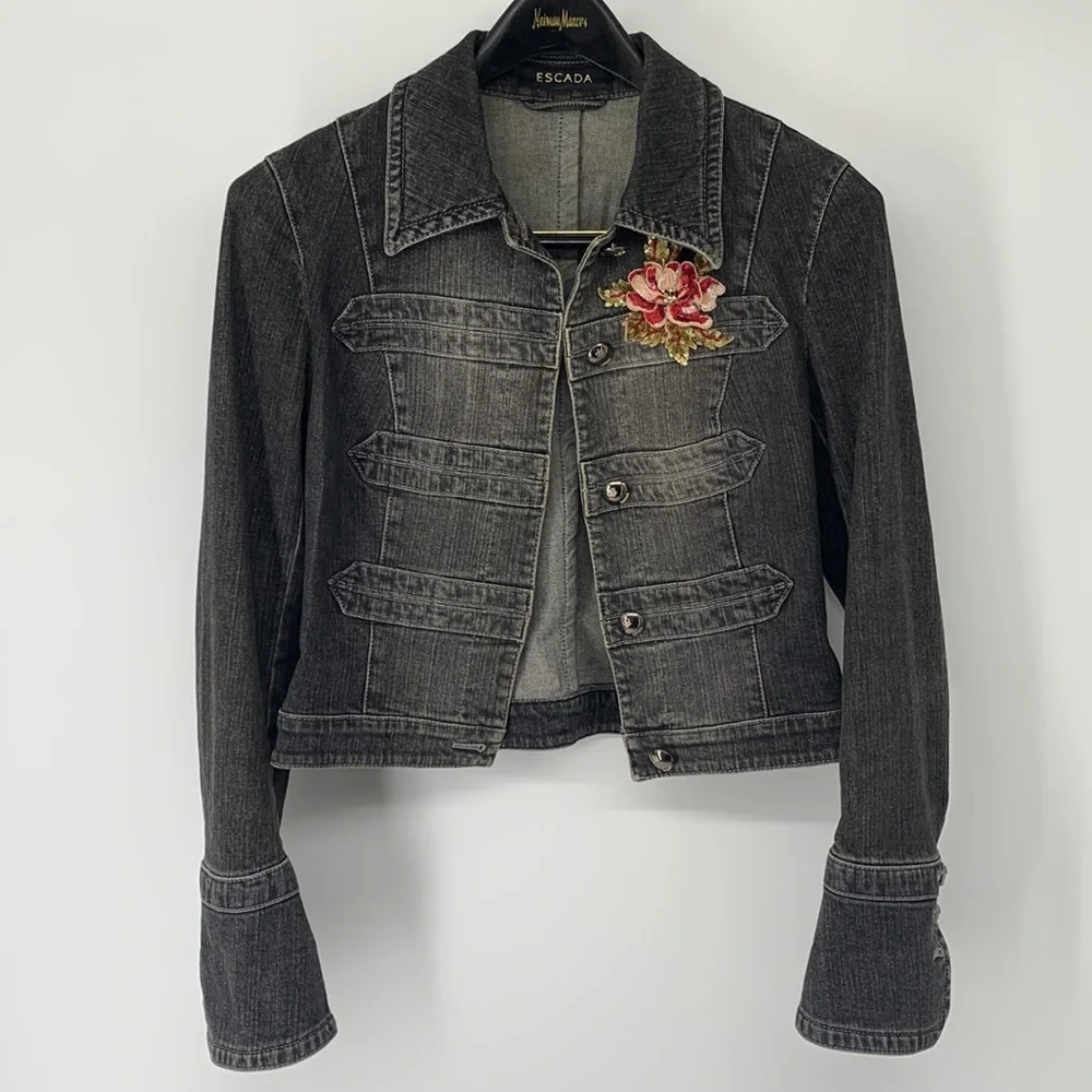 Escada Denim Jacket black - Picture 1 of 8